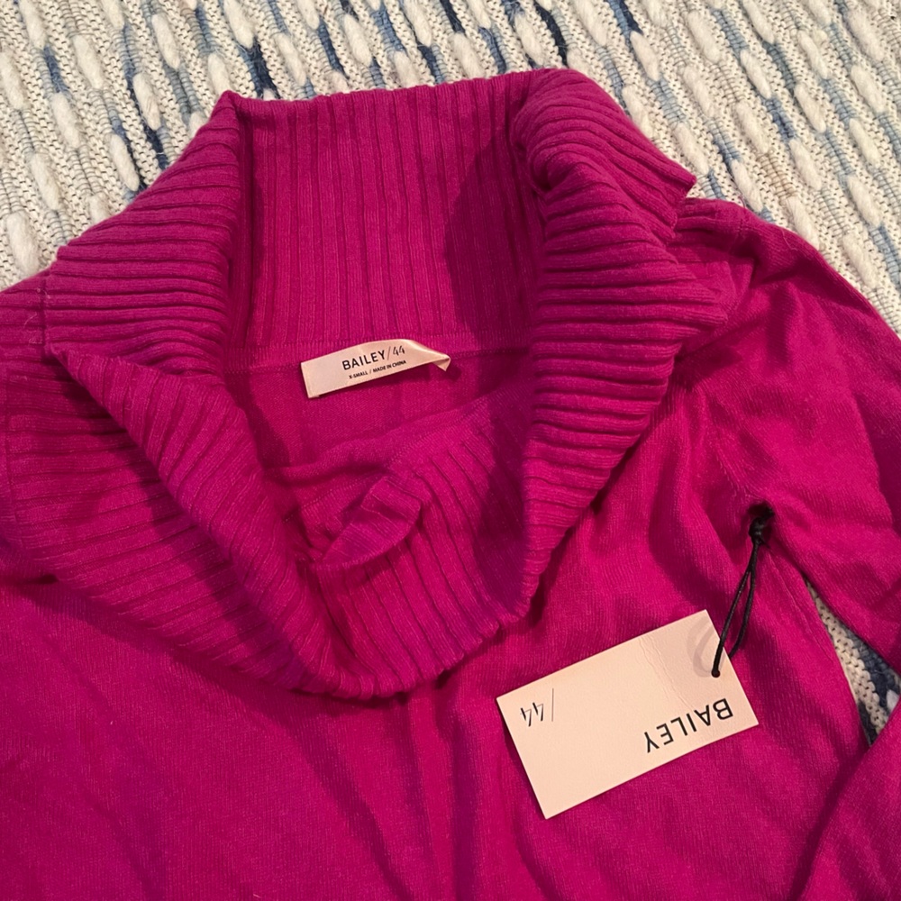 $158 NWT XS Bailey 44 Magenta Sweater Dress